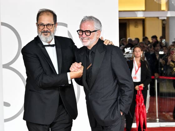 IPA88323905 - Venice, 83rd Venice International Film Festival 2026 - Night 8. Red Carpet for the film UN BON PETIT SOLDAT. Pictured: Andrea Romeo, StÃ phane BrizÃ  Copyright: xSimonexComix xPoolxPhotoxEventsx08x IPA88323905