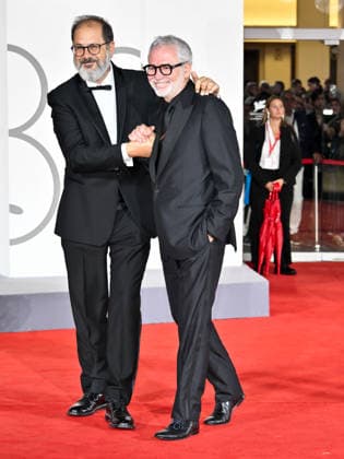 IPA88323906 - Venice, 83rd Venice International Film Festival 2026 - Night 8. Red Carpet for the film UN BON PETIT SOLDAT. Pictured: Andrea Romeo, StÃ phane BrizÃ  Copyright: xSimonexComix xPoolxPhotoxEventsx08x IPA88323906