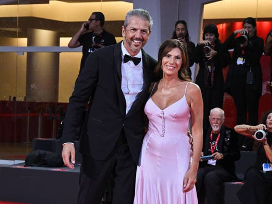 IPA88324234 - Venice, 83rd Venice International Film Festival 2026 - Night 8. Red Carpet for the film UN BON PETIT SOLDAT. Pictured: Andrea Berton with his wife Sandra Berton  Copyright: xManuelexMangiarottix xPoolxPhotoxEventsx08x IPA88324234
