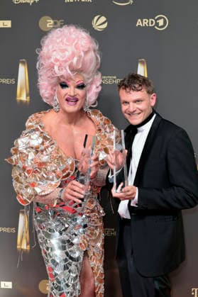 Olivia Jones and Johannes Hegemann at the 2026 German Television Awards ceremony at the Confex Center in Cologne, September 9, 2026 Foto:xR.xSchmiegeltx xFuturexImagex fernsehpreis_6006