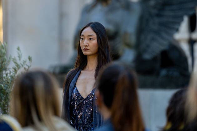 Dolores Promesas × Duyos Fashion Show in Madrid A model during the Dolores Promesas × Duyos fashion show at the National Archaeological Museum on September 9, 2026, in Madrid, Spain. This will mark the debut of Juan Duyos’s first collection as creative director of Dolores Promesas. The collection is titled Lola and is designed specifically for special occasions, celebrations, and the red carpet, reviving the most sophisticated spirit of the brand’s former Heaven line. SEPTEMBER 9, 2026 FASHION SHOW DUYOS DOLORES PROMESAS CLOTHING LOLA COLLECTION MODEL Madrid Madrid, Spain  Copyright: xRicardoxRubiox 7761733