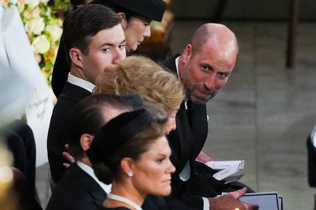 09-09-2026 Funeral of King Harald of Norway during a royal procession from the Royal Palace Chapel to the Cathedral in Oslo. Queen Sofia and Prince William and Princess Victoria Â  Copyright: xPPEx