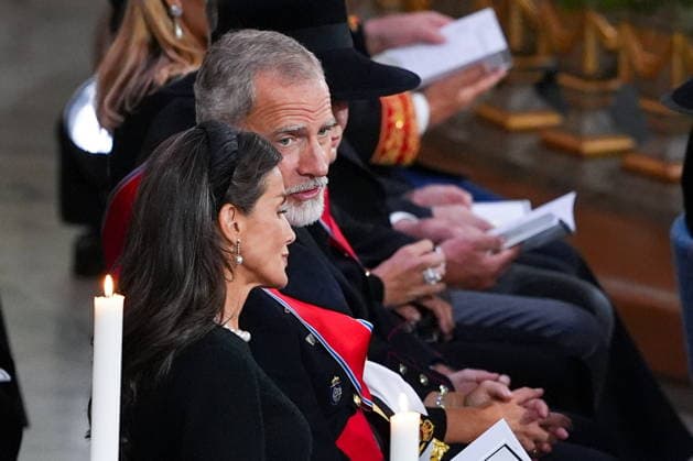 09-09-2026 Funeral of King Harald of Norway during a royal procession from the Royal Palace Chapel to the Cathedral in Oslo. Queen Letizia and King Felipe Â  Copyright: xPPEx