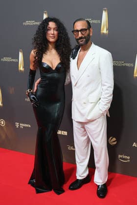 Rebecca Mir and Massimo Sinato at the German Television Awards ceremony on September 9, 2026, in Cologne. Rebecca Mir and Massimo Sinato arrive for the annual German Television Awards (Deutscher Fernsehpreis) at the Confex Center on September 9, 2026 in Cologne, Germany. 2026 German Television Awards Ceremony in Cologne