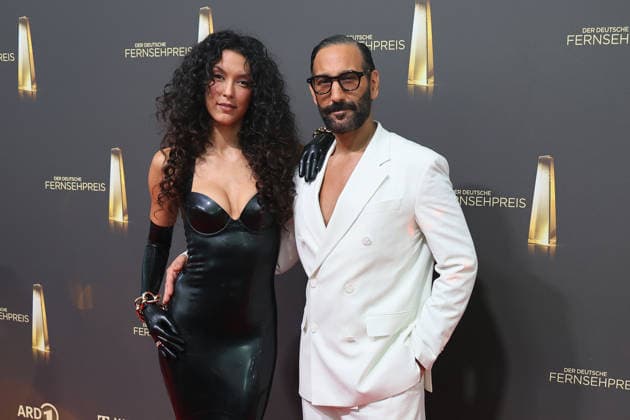 Rebecca Mir and Massimo Sinato at the German Television Awards ceremony on September 9, 2026, in Cologne. Rebecca Mir and Massimo Sinato arrive for the annual German Television Awards (Deutscher Fernsehpreis) at the Confex Center on September 9, 2026 in Cologne, Germany German Television Awards Ceremony 2026 in Cologne