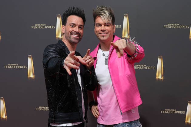 The Ehrlich Brothers arrive for the annual German Television Awards (Deutscher Fernsehpreis) at the Confex Center on September 9, 2026, in Cologne, Germany—the annual German Television Awards (Deutscher Fernsehpreis) in Cologne, Germany