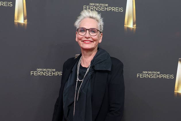 Baerbel Schaefer arrives for the annual German Television Awards (Deutscher Fernsehpreis) at the Confex Center on September 9, 2026, in Cologne, Germany—the annual German Television Awards (Deutscher Fernsehpreis) in Cologne, Germany