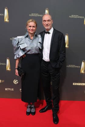 Christine Sommer and Martin Brambach arrive for the annual German Television Awards (Deutscher Fernsehpreis) at the Confex Center on September 9, 2026, in Cologne, Germany; the annual German Television Awards (Deutscher Fernsehpreis) in Cologne, Germany