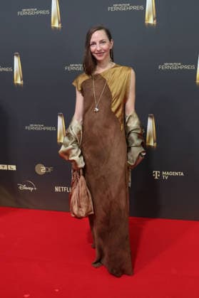 Katharina Schuettler arrives for the annual German Television Awards (Deutscher Fernsehpreis) at the Confex Center on September 9, 2026, in Cologne, Germany; the annual German Television Awards (Deutscher Fernsehpreis) in Cologne, Germany