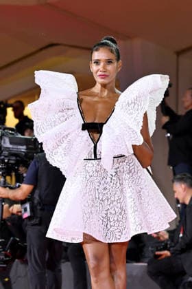 September 9, 2026, Venice, Rome, Italy: Denny Mendez on the red carpet for The Fire That Keeps You Inside, at the 83rd Venice Film Festival. Venice, September 9, 2026 Venice Italy  - ZUMAa289 20260909_zia_a289_425 Copyright: xMariaxLauraxAntonellix xAgfx