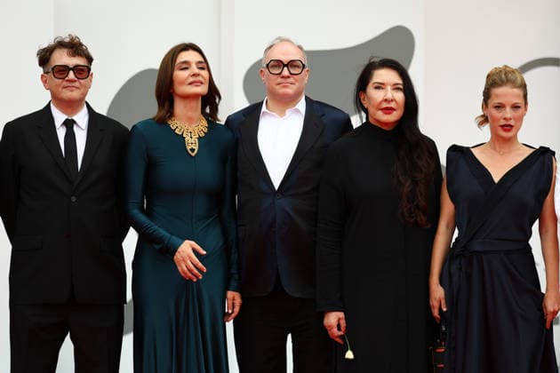 September 9, 2026, Venice Lido, Veneto, Italy: Cast and crew of whom director Ilya Khrzhanovsky, Maria Nafpliotou and MARINA ABRAMOVIC during the Dau red carpet at the 83rd Venice Film Festival at Sala Grande in Venice Lido, Italy. Venice Lido Italy  - ZUMAc179 20260909_zep_c179_105 Copyright: xMickaelxChavetx