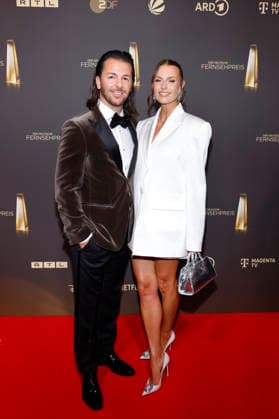 Host Riccardo Basile and his girlfriend, host Laura Wontorra, at the 2026 German Television Awards at the Confex Center at Koelnmesse in Cologne, September 9, 2026, North Rhine-Westphalia, Germany Copyright: xChristophxHardtx