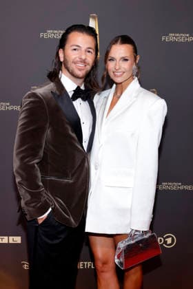 Host Riccardo Basile and his girlfriend, host Laura Wontorra, at the 2026 German Television Awards at the Confex Center at Koelnmesse in Cologne, September 9, 2026, North Rhine-Westphalia, Germany Copyright: xChristophxHardtx