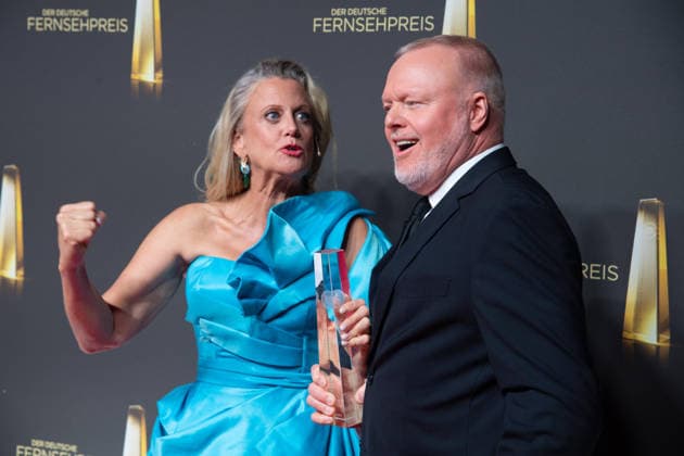 Award winners Barbara SCHOENEBERGER and Stefan RAAB at the German Television Award ceremony, The German Television Award 2026, German Television Award 2026 at Confex Cologne, on September 9, 2025
