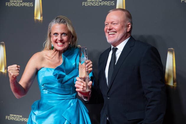 Award winners Barbara SCHOENEBERGER and Stefan RAAB at the German Television Award ceremony, The German Television Award 2026, German Television Award 2026 at Confex Cologne, on September 9, 2025