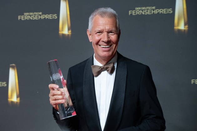 Host Peter KLOEPPEL receives the German Television Award for his lifetime achievement. German Television Award ceremony, The 2026 German Television Award, 2026 German Television Award at Confex Cologne, on September 9, 2025