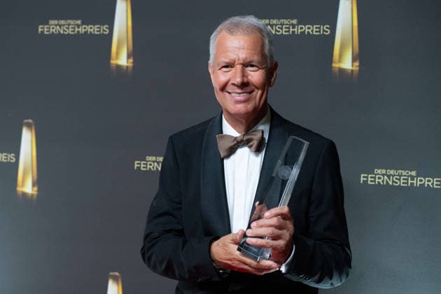 Host Peter KLOEPPEL receives the German Television Award for his lifetime achievement. German Television Award ceremony, The 2026 German Television Award, 2026 German Television Award at Confex Cologne, on September 9, 2025