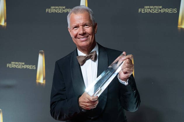 Host Peter KLOEPPEL receives the German Television Award for his lifetime achievement. German Television Award ceremony, The 2026 German Television Award, 2026 German Television Award at Confex Cologne, on September 9, 2025