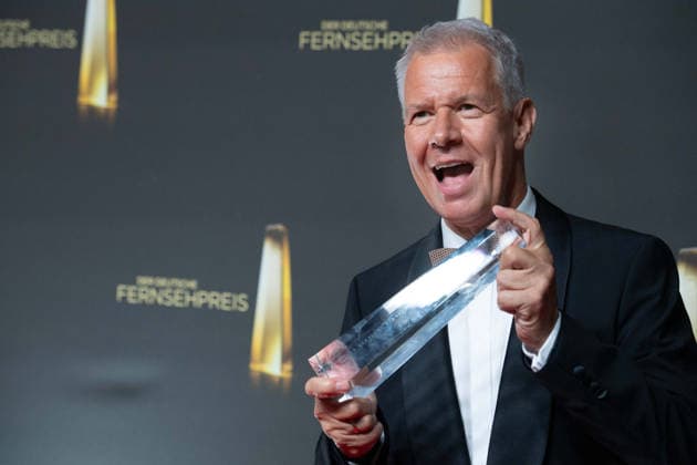 Host Peter KLOEPPEL receives the German Television Award for his lifetime achievement. German Television Award ceremony, The 2026 German Television Award, 2026 German Television Award at Confex Cologne, on September 9, 2025
