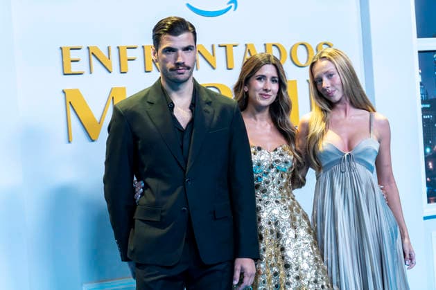 Ester Expósito, Hugo Diego García and Mercedes Ron, pose at today s premiere Enfrentados Marfil. September 09, 2026. (20260909208)
