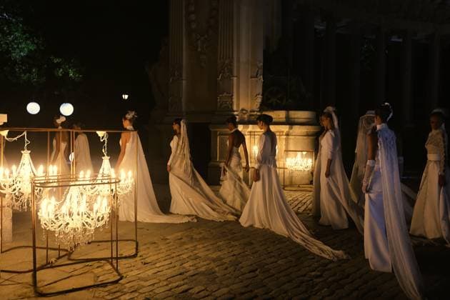 September 9, 2026: September 9, 2026 (Madrid) Parade on the occasion of the World Fashion Week in Madrid by the designer Silvia Fernandez in the vicinity of the Monument of Alfonso XII in the heart of the Retiro Garden of the capital of Spain. - ZUMAc161 20260909_zap_c161_005 Copyright: xLorenzoxCarnerox