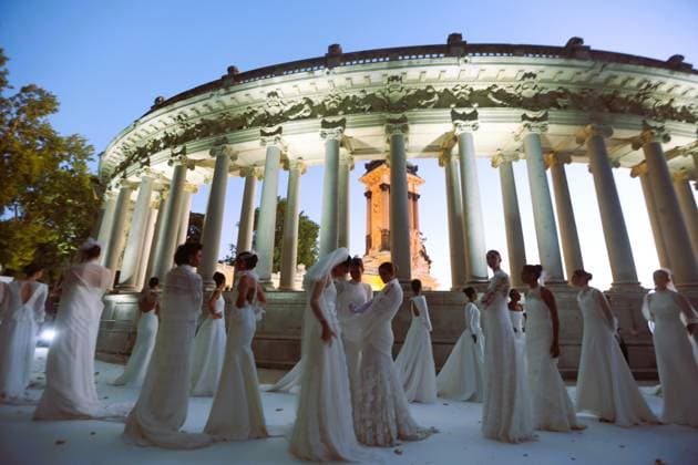 Entertainment Bilder des Tages #2 September 9, 2026: September 9, 2026 (Madrid) Parade on the occasion of the World Fashion Week in Madrid by the designer Silvia Fernandez in the vicinity of the Monument of Alfonso XII in the heart of the Retiro Garden of the capital of Spain. - ZUMAc161 20260909_zap_c161_018 Copyright: xLorenzoxCarnerox