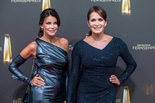 From left: Gerit and Anja KLING, actress, red carpet, Red Carpet Show, arrival, German Television Awards ceremony, The 2026 German Television Award, German Television Award 2026 at Confex Koeln, on September 9, 2025