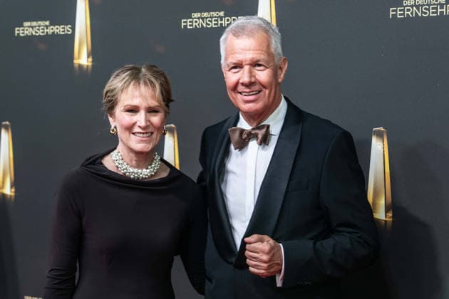 Peter KLOEPPEL, host, and his wife Carol, Red Carpet, Red Carpet Show, Arrival, German Television Awards Ceremony, The 2026 German Television Awards, 2026 German Television Awards at Confex Koeln, on September 9, 2025