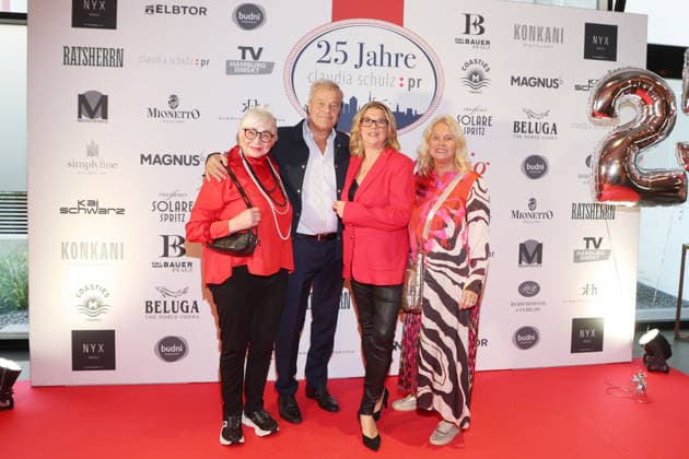 25 Years of Claudia Schulz PR Hamburg: Brigitte Sely, Bernd Glathe, Claudia Schulz, Anja Glathe, 25 Years of Claudia Schulz PR, Nyx Hotel Hamburg, September 9, 2026 Copyright: xEventpressxBecherx