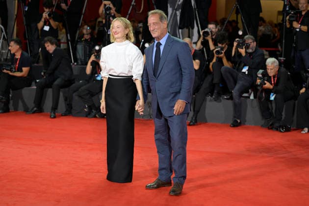 September 9, 2026, Venice Lido, Italy: Alba Rohrwacher (l) and Vincent Lindon (r) attend the red carpet of movie Un bon petit soldat during the 83rd Venice Film Festival at Palazzo del cinema. Venice Lido Italy - ZUMAs197 20260909_aaa_s197_534 Copyright: xMarioxCartellix