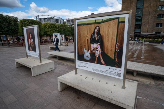 September 9, 2026, London, United Kingdom: Two portraits of Amy Winehouse seen displayed as part of the ˜Amy Winehouse. Visitors view ˜Amy Winehouse: In Focus™, a free outdoor photography exhibition at Granary Square and King™s Boulevard in King™s Cross, London. The exhibition features defining and previously unseen photographs of the late singer, offering an intimate portrait of her life and career and marking 20 years since the release of her acclaimed album ˜Back to Black™. The exhibition runs from 1 September to 15 October 2026. London United Kingdom - ZUMAs197 20260909_aaa_s197_595 Copyright: xJamesxWilloughbyx