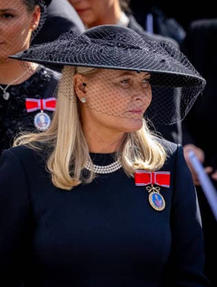 09-09-2026 Funeral of King Harald of Norway during a royal procession from the Royal Palace Chapel to the Cathedral in Oslo. Queen Mette Marit Â  Copyright: xPPEx