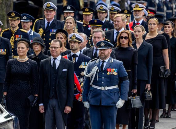 09-09-2026 Funeral of King Harald of Norway during a royal procession from the Royal Palace Chapel to the Cathedral in Oslo.King Willem-Alexander and Queen Maxima and Princess Amalia and Princess Beatrix King Filip and Queen Mathilde Prince Akishino and Princess Kiko Prince William and Princess Anne ( The Princess Royal ) King Frederik and Queen Mary Grandduke Guillaume and Grandduchess Stephanie and Grandduke Henri King Carl Gustaf and Queen Silvia Princess Victoria and Prince Daniel Prince Carl Philip and Princess Sofia Â  Copyright: xPPEx
