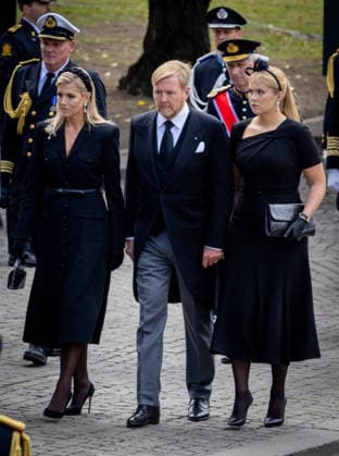 09-09-2026 Funeral of King Harald of Norway during a royal procession from the Royal Palace Chapel to the Cathedral in Oslo.King Willem-Alexander and Queen Maxima and Princess Amalia Â  Copyright: xPPEx
