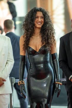 ABB TV AWARD: Rebecca Mir, wearing a rubber dress, appeared on the red carpet at the gala for the 2026 German TV Award ceremony at the Confex Center on September 9, 2026, in Cologne, North Rhine-Westphalia, Germany