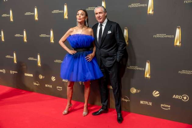 ABB TV AWARD: Verona Pooth and her husband Franjo appear on the red carpet at the gala for the 2026 German TV Award ceremony at the Confex Center on September 9, 2026, in Cologne, North Rhine-Westphalia, Germany