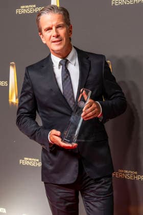 ABB TELEVISION AWARD: Markus Lanz, winner of the Television Award, appears on the red carpet at the gala ceremony for the 2026 German Television Award at the Confex Center on September 9, 2026, in Cologne, North Rhine-Westphalia, Germany