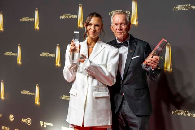 ABB TELEVISION AWARD Johannes B. Kerner and Laura Wontorra, winners of the Television Award, appeared on the red carpet at the gala for the 2026 German Television Award ceremony at the Confex Center on September 9, 2026, in Cologne, North Rhine-Westphalia, Germany