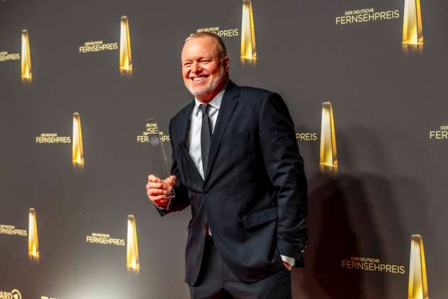 ABB TELEVISION AWARD: Stefan Raab, winner of the Television Award, appears on the red carpet at the gala ceremony for the 2026 German Television Award at the Confex Center on September 9, 2026, in Cologne, North Rhine-Westphalia, Germany