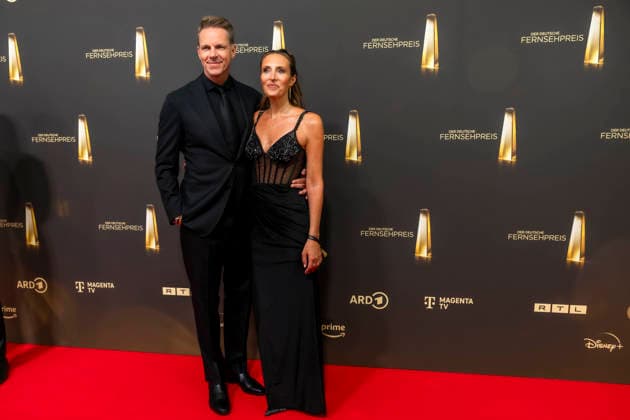 ABB TELEVISION AWARD: Roberta Bieling, accompanied by a male guest, walks the red carpet at the gala for the 2026 German Television Award ceremony at the Confex Center on September 9, 2026, in Cologne, North Rhine-Westphalia, Germany