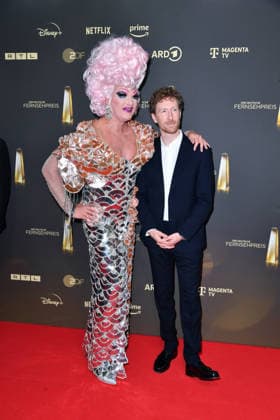 Olivia Jones and Louis Klamroth at the German Television Awards ceremony at the Confex Center in Cologne on September 9, 2026