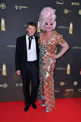 Johannes Hegemann and Olivia Jones at the German Television Awards ceremony at the Confex Center in Cologne on September 9, 2026