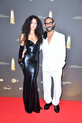 Rebecca Mir and Massimo Sinato at the German Television Awards ceremony at the Confex Center in Cologne on September 9, 2026