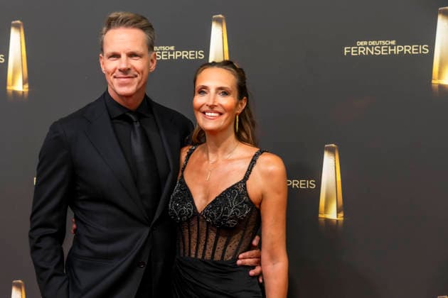 ABB TELEVISION AWARD: Roberta Bieling, accompanied by a male guest, walks the red carpet at the gala for the 2026 German Television Award ceremony at the Confex Center on September 9, 2026, in Cologne, North Rhine-Westphalia, Germany
