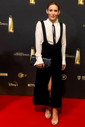 ABB TELEVISION AWARD: Jeannine Michaelsen, TV host, appears on the red carpet at the gala ceremony for the 2026 German Television Award at the Confex Center on September 9, 2026, in Cologne, North Rhine-Westphalia, Germany