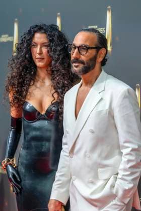 ABB TELEVISION AWARD: Rebecca Mir and Massimo Sinato, a couple, appeared on the red carpet at the gala for the 2026 German Television Award ceremony at the Confex Center on September 9, 2026, in Cologne, North Rhine-Westphalia, Germany