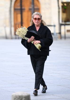 Jean-Paul Rappeneau Funeral - Paris Catherine Deneuve during the funeral of Jean-Paul Rappeneau, French director and screenwriter, at the Saint-Sulpice church in Paris, France, on September 10, 2026. The director of Cyrano de Bergerac, Jean-Paul Rappeneau, has died at the age of 94. Photo by Eliot Blondet ABACAPRESS.COM Paris France  Copyright: xBlondetxEliot ABACAx