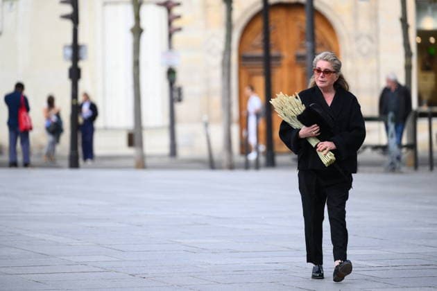 Jean-Paul Rappeneau Funeral - Paris Catherine Deneuve during the funeral of Jean-Paul Rappeneau, French director and screenwriter, at the Saint-Sulpice church in Paris, France, on September 10, 2026. The director of Cyrano de Bergerac, Jean-Paul Rappeneau, has died at the age of 94. Photo by Eliot Blondet ABACAPRESS.COM Paris France  Copyright: xBlondetxEliot ABACAx
