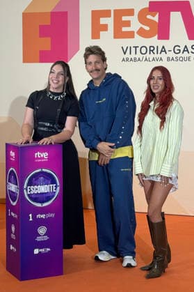 Presentation of *El escondite* at FestVal Inés Hernand, Grison, and Vicco pose during the presentation of *El escondite* at FestVal on September 10, 2026, in Vitoria, Spain VITORIA FESTIVAL TELEVISION FESTVAL SEPTEMBER 10, 2026 Europa Press 09 10 2026 Vitoria, Vitoria, Spain  Copyright: xEuropaxPressx 7762093