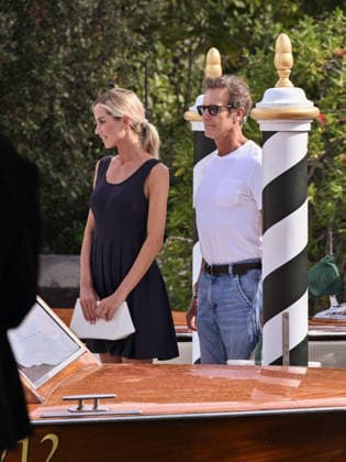 IPA88345997 - Venice, 83rd Venice International Film Festival 2026 Day 9 Arrivals at the Excelsior Hotel™s pier Pictured: Gloria Tonon and Alessandro Benetton  Copyright: xSimonexComix xPoolxPhotoxEventsx08x IPA88345997